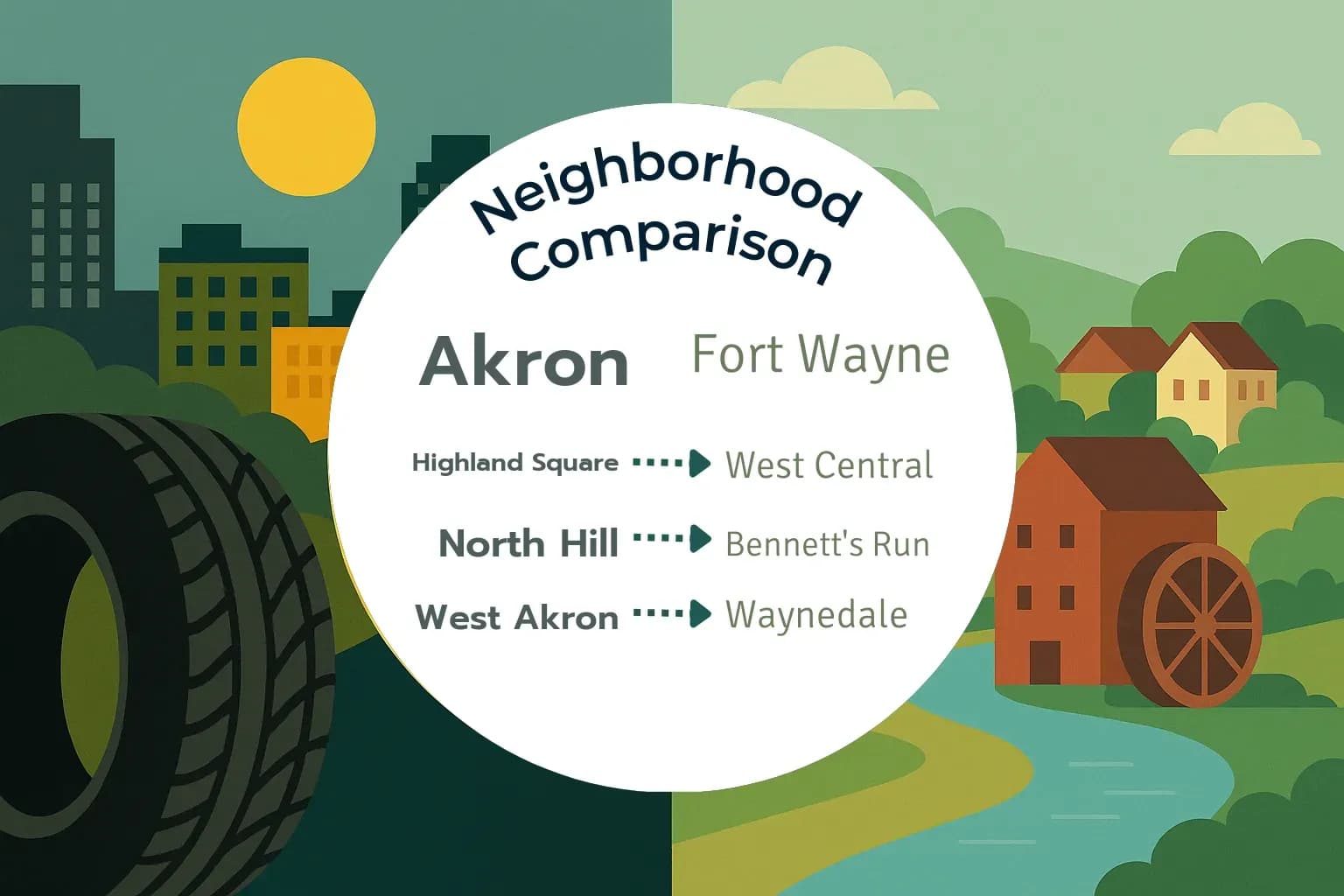 Akron vs Fort Wayne Neighborhood Comparison