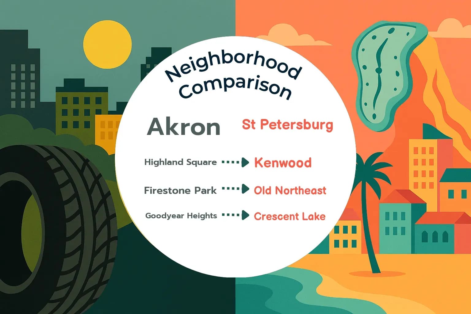 Akron vs St. Petersburg Neighborhood Comparison