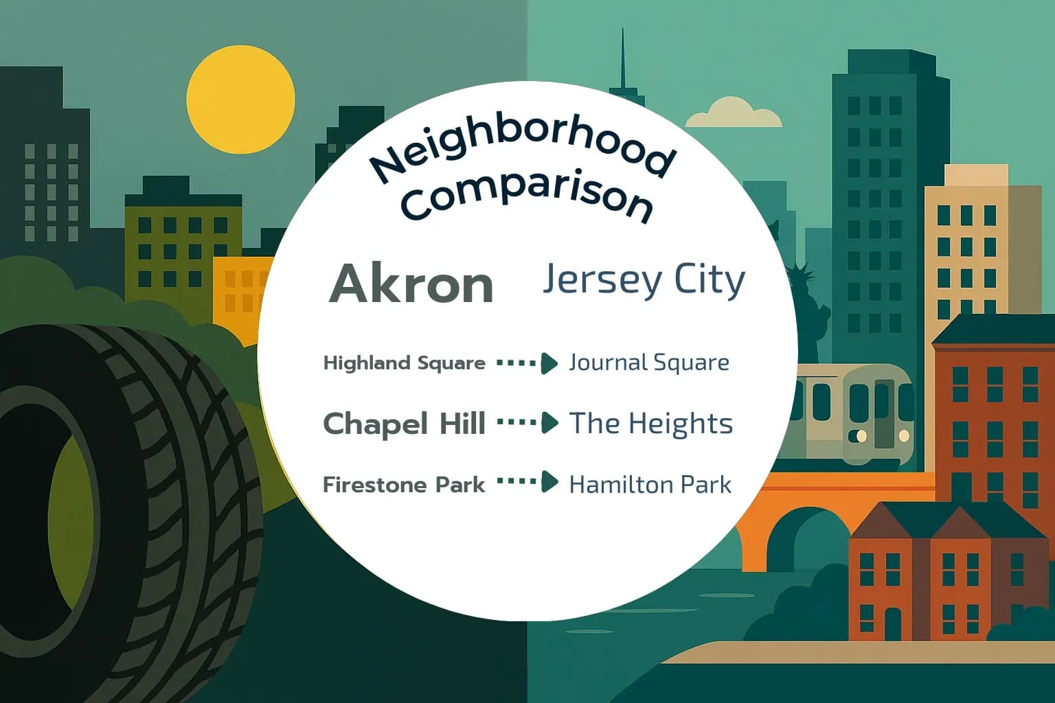 Akron vs Jersey City Neighborhood Comparison