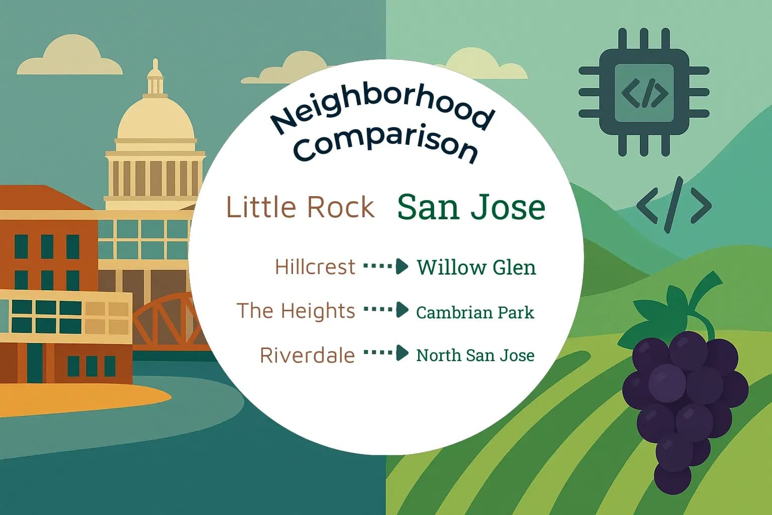 Little Rock vs San Jose Neighborhood Comparison