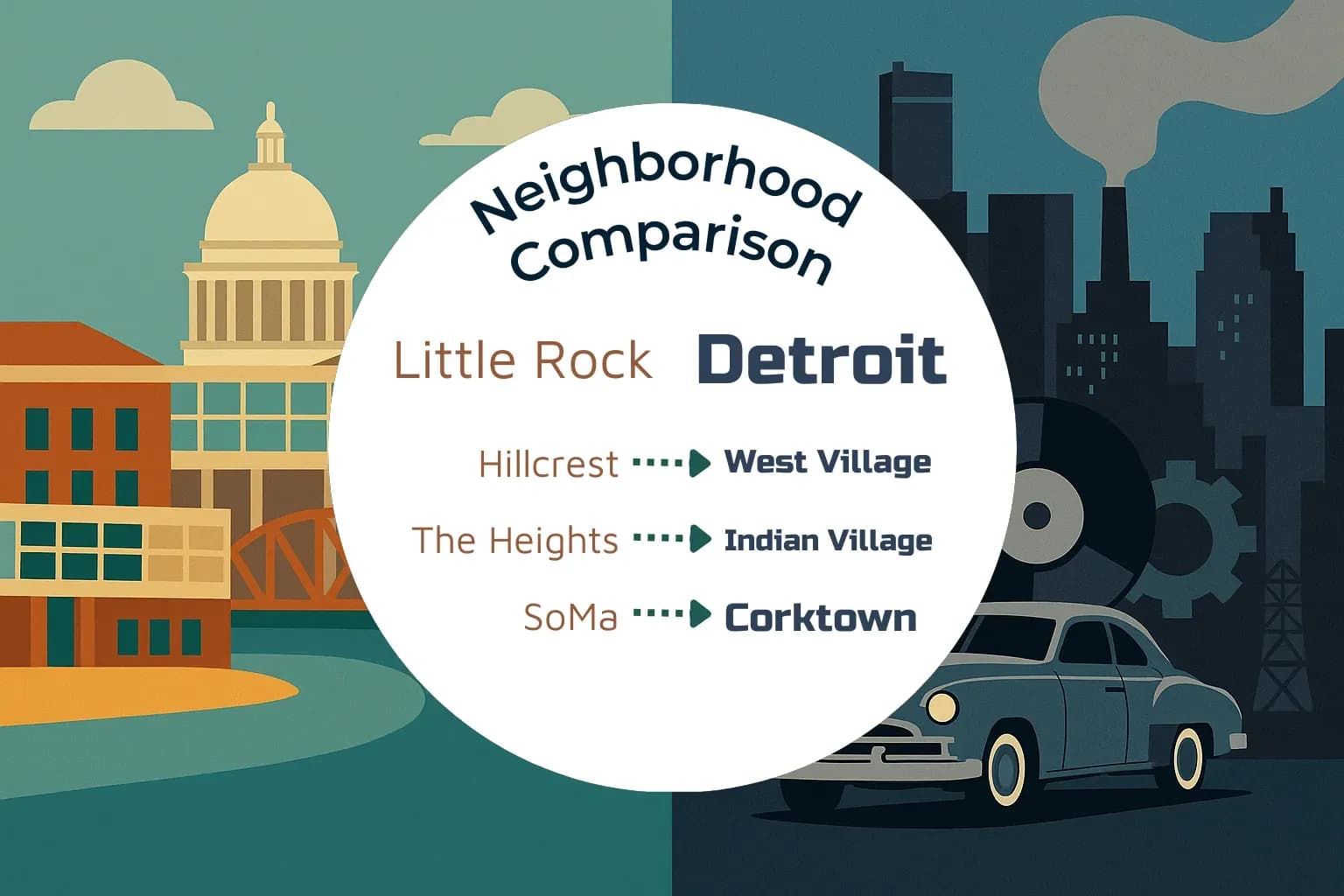 Little Rock vs Detroit Neighborhood Comparison