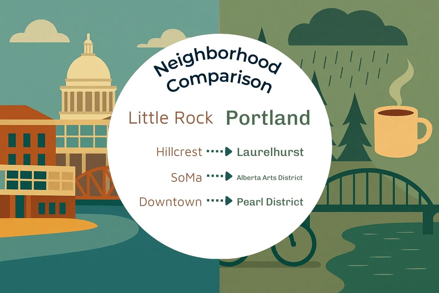 Little Rock vs Portland Neighborhood Comparison