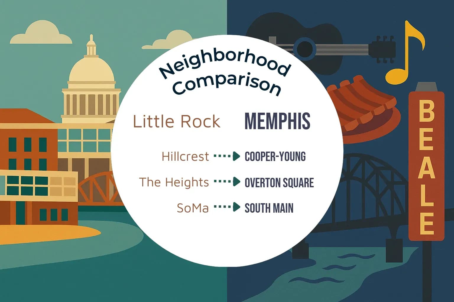 Little Rock vs Memphis Neighborhood Comparison