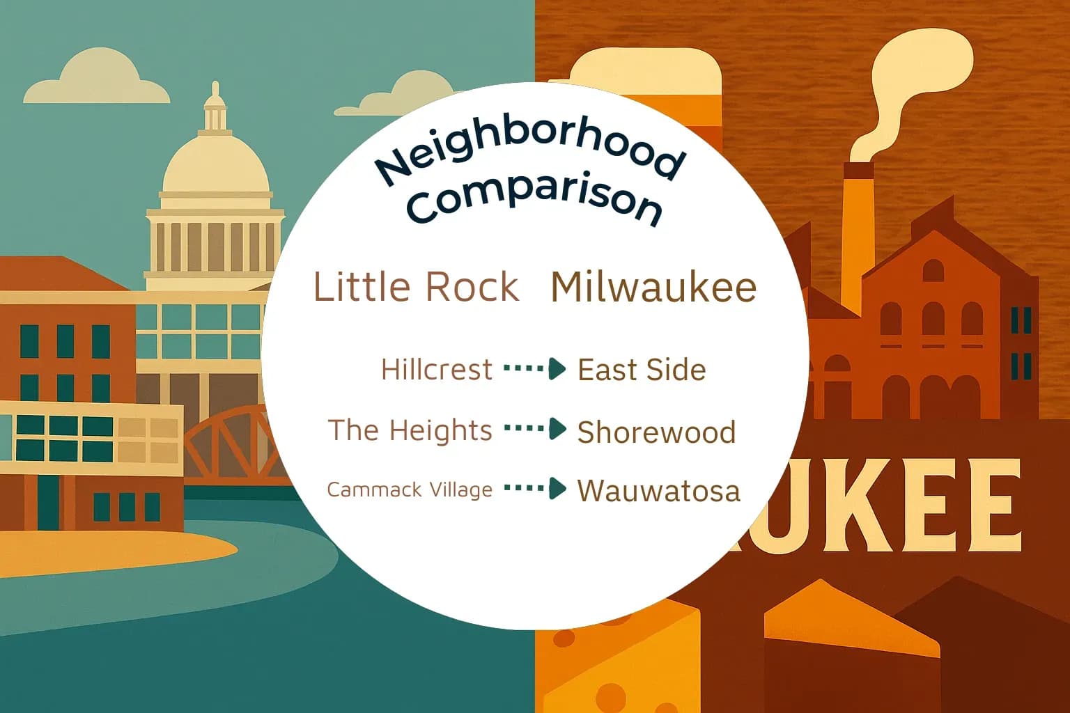 Little Rock vs Milwaukee Neighborhood Comparison
