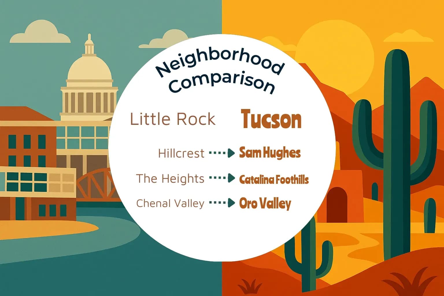 Little Rock vs Tucson Neighborhood Comparison