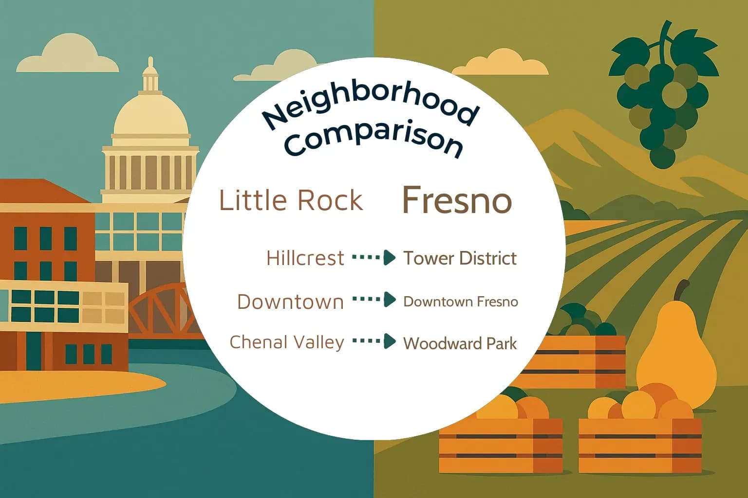 Little Rock vs Fresno Neighborhood Comparison