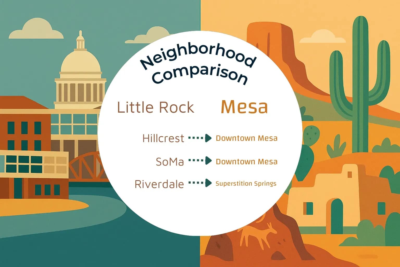 Little Rock vs Mesa Neighborhood Comparison