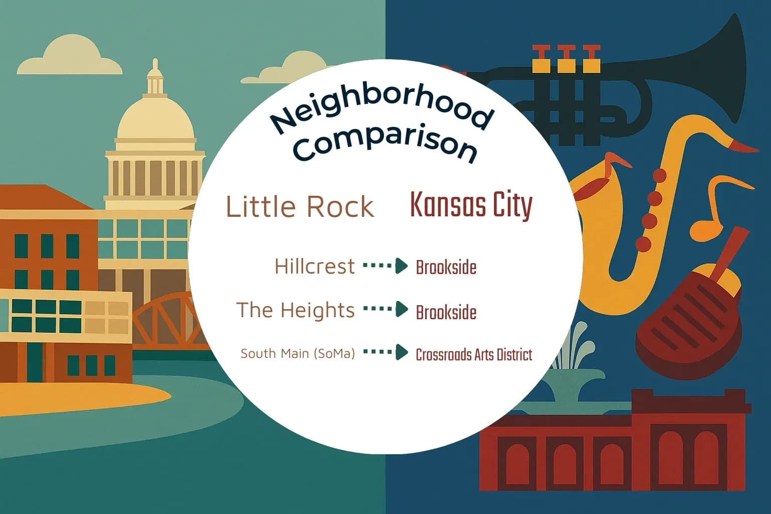 Little Rock vs Kansas City Neighborhood Comparison