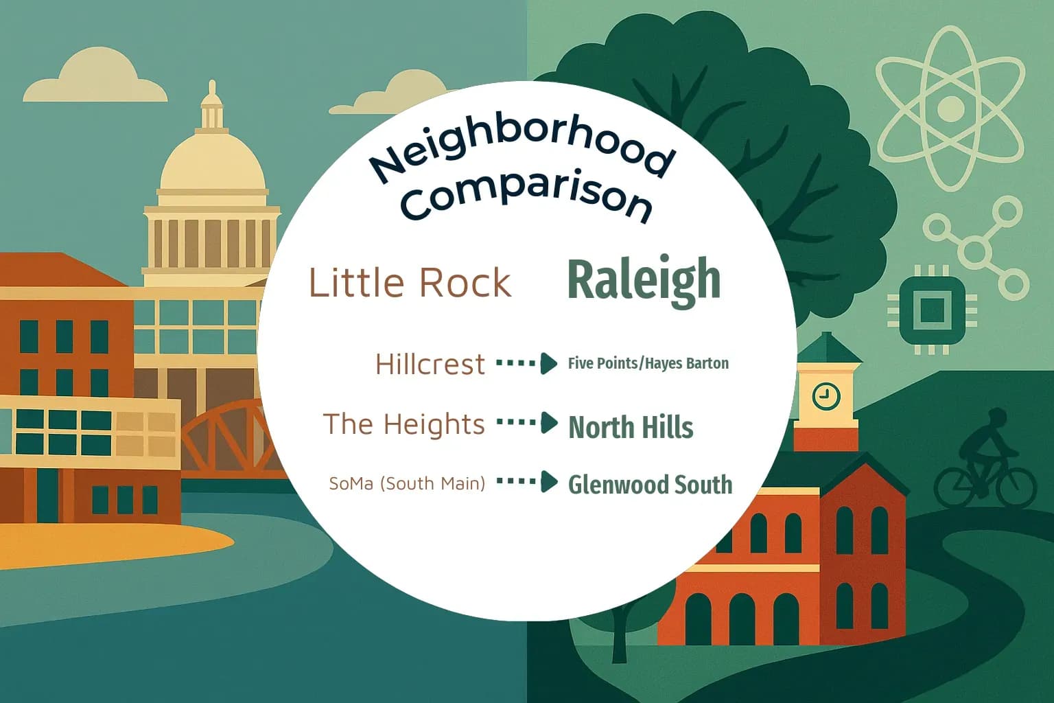 Little Rock vs Raleigh Neighborhood Comparison