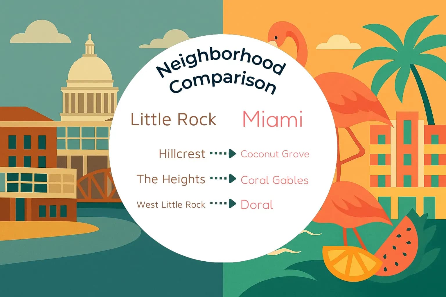 Little Rock vs Miami Neighborhood Comparison