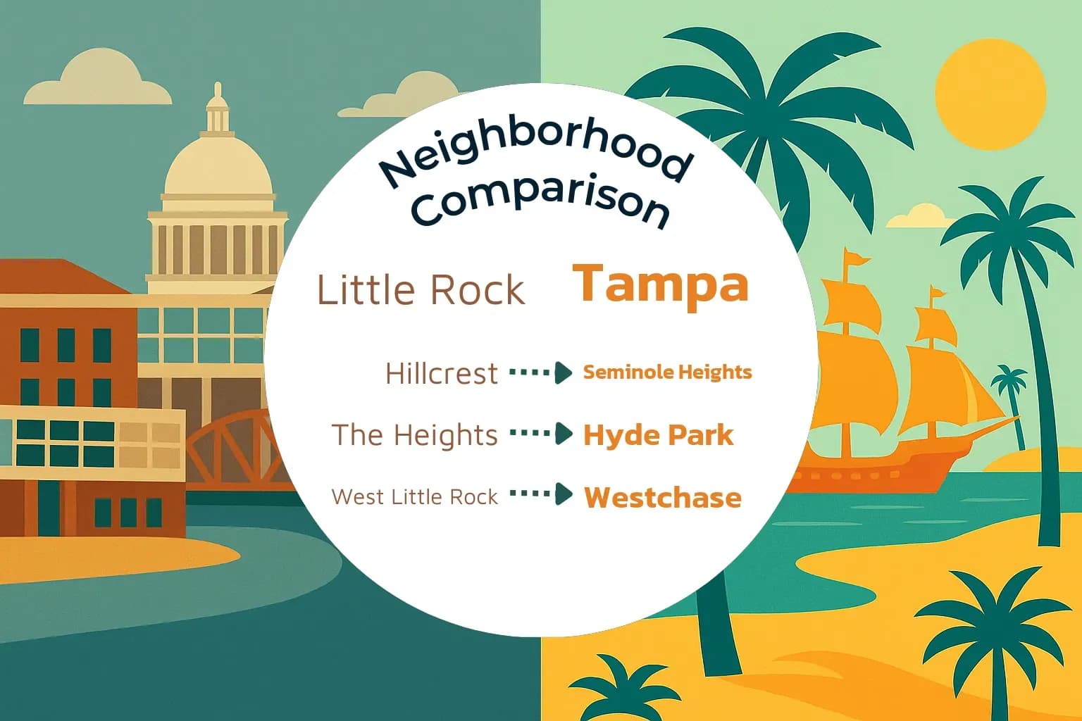 Little Rock vs Tampa Neighborhood Comparison