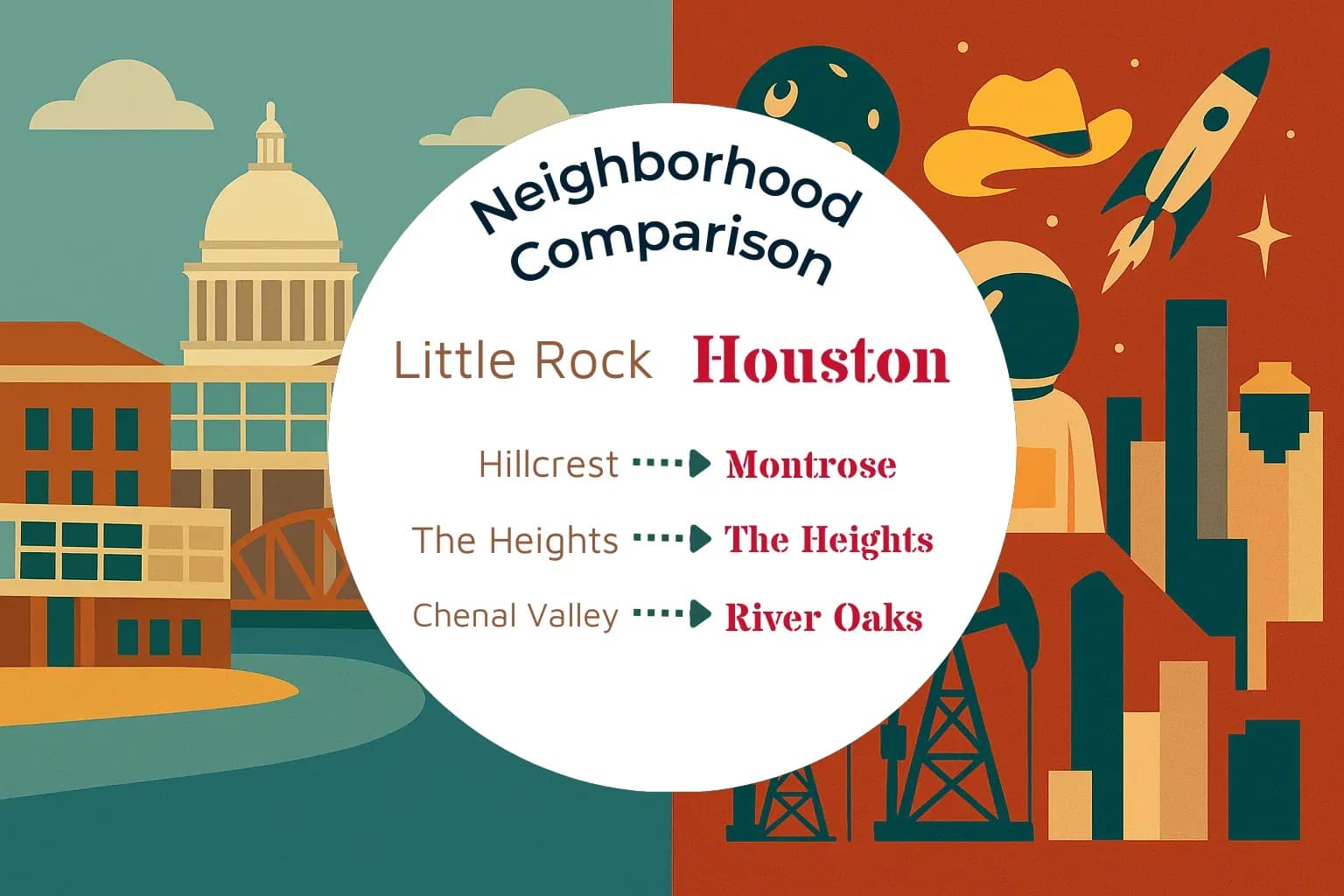 Little Rock vs Houston Neighborhood Comparison