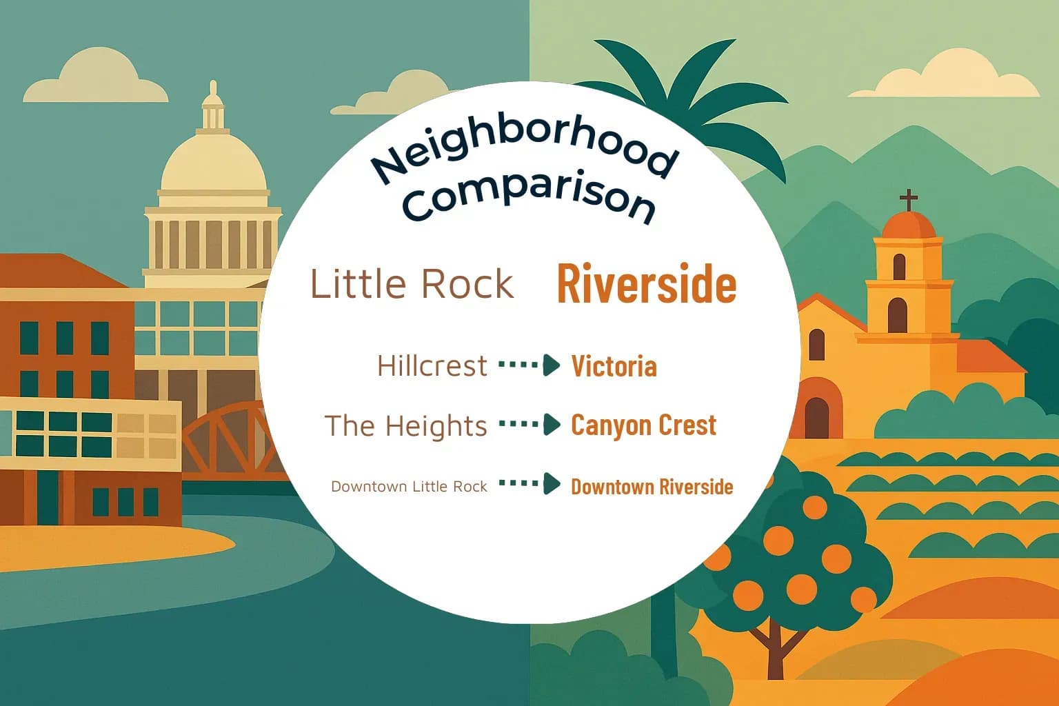 Little Rock vs Riverside Neighborhood Comparison