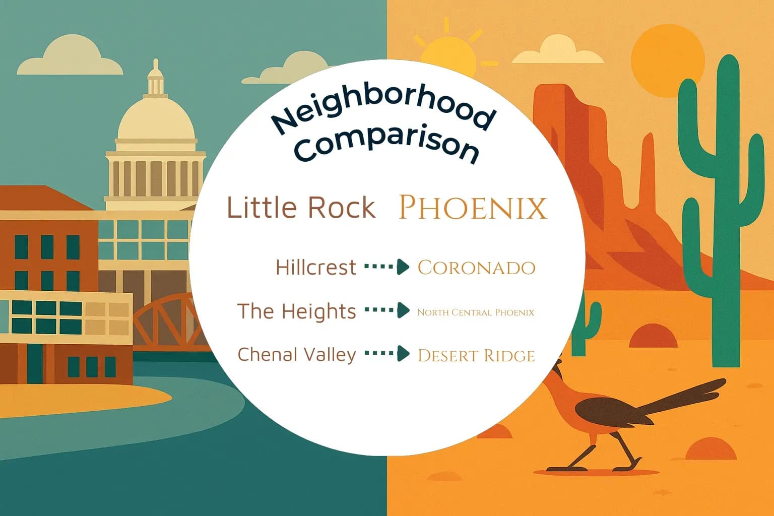 Little Rock vs Phoenix Neighborhood Comparison