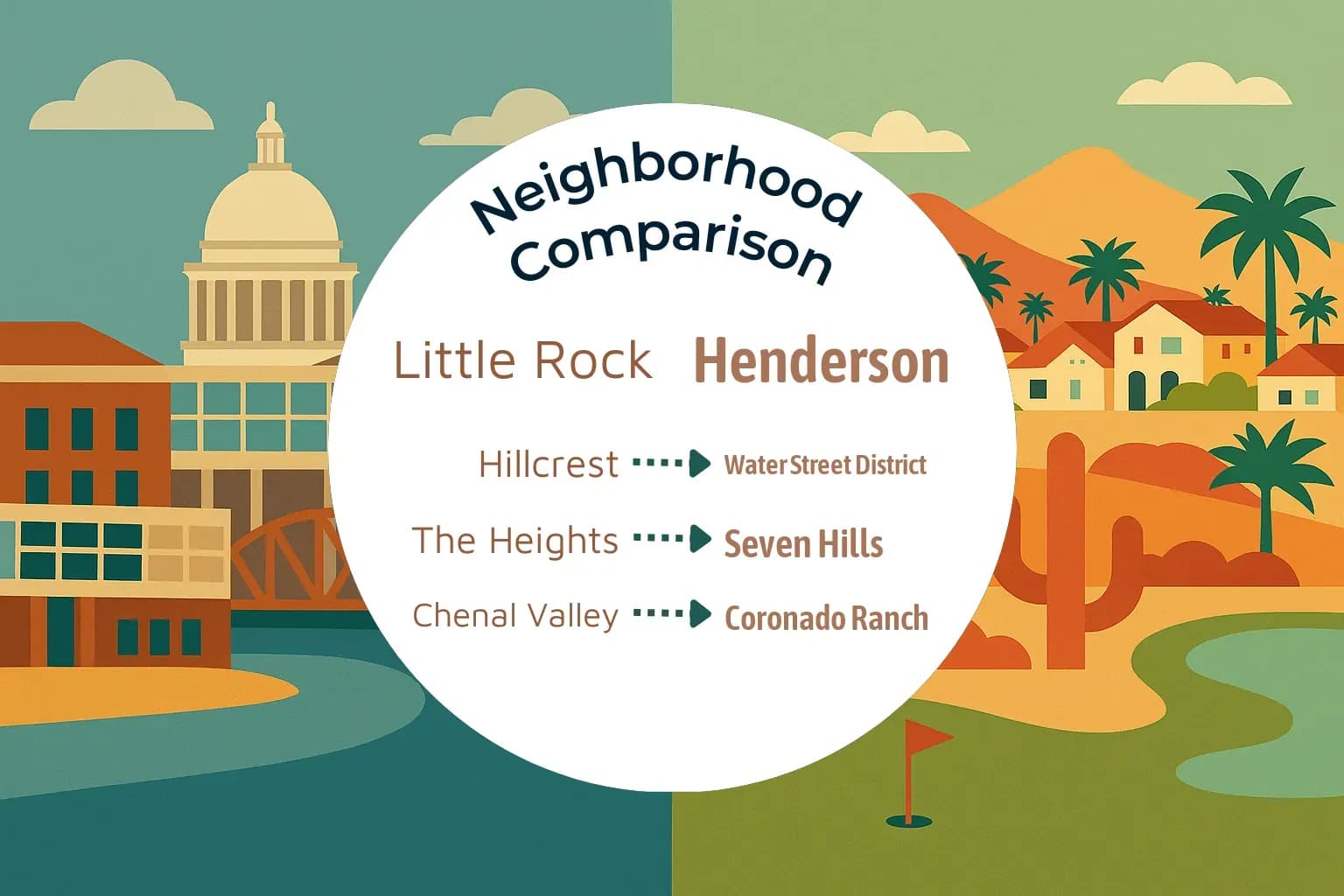 Little Rock vs Henderson Neighborhood Comparison