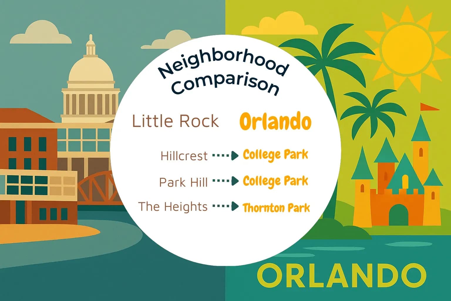 Little Rock vs Orlando Neighborhood Comparison