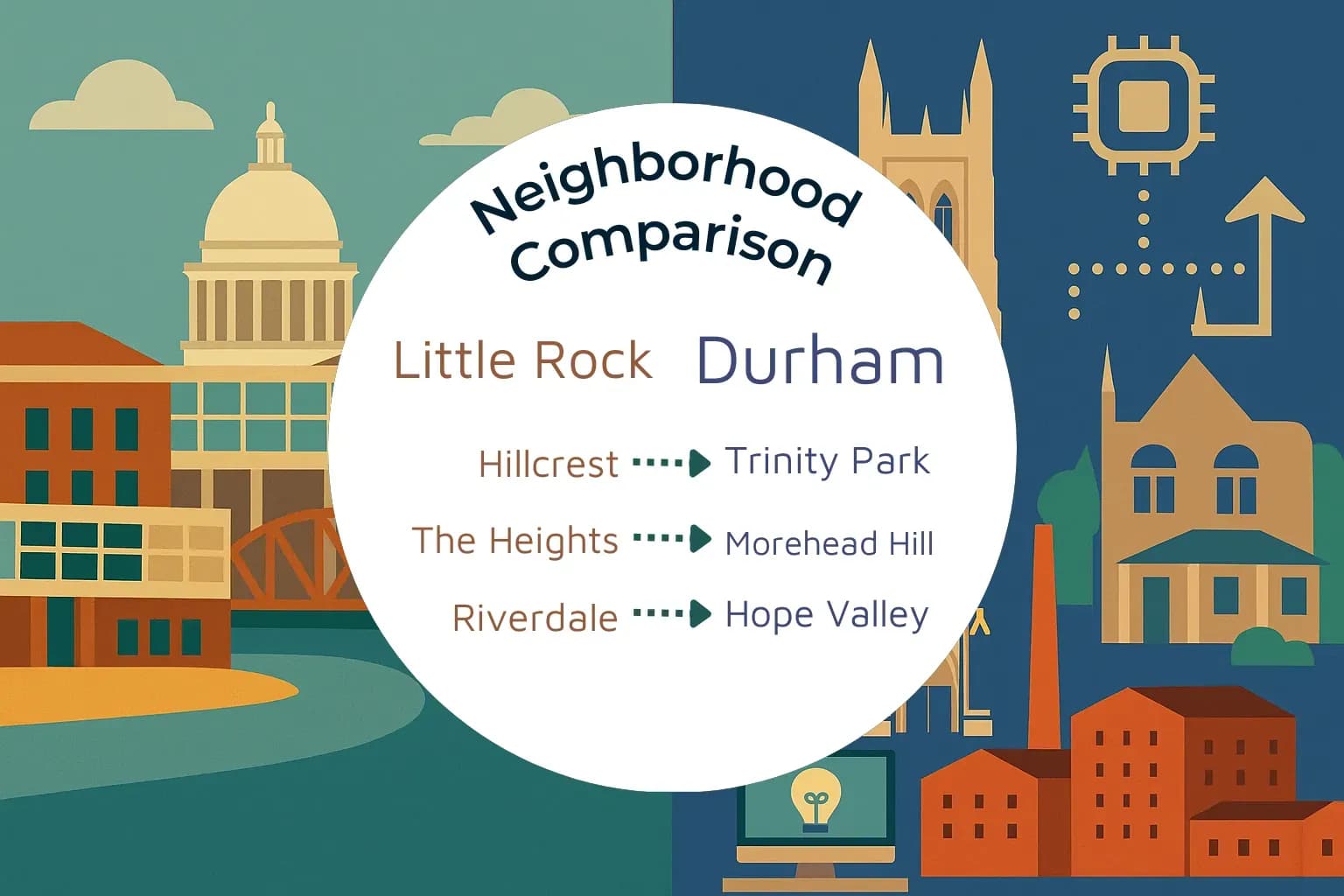 Little Rock vs Durham Neighborhood Comparison