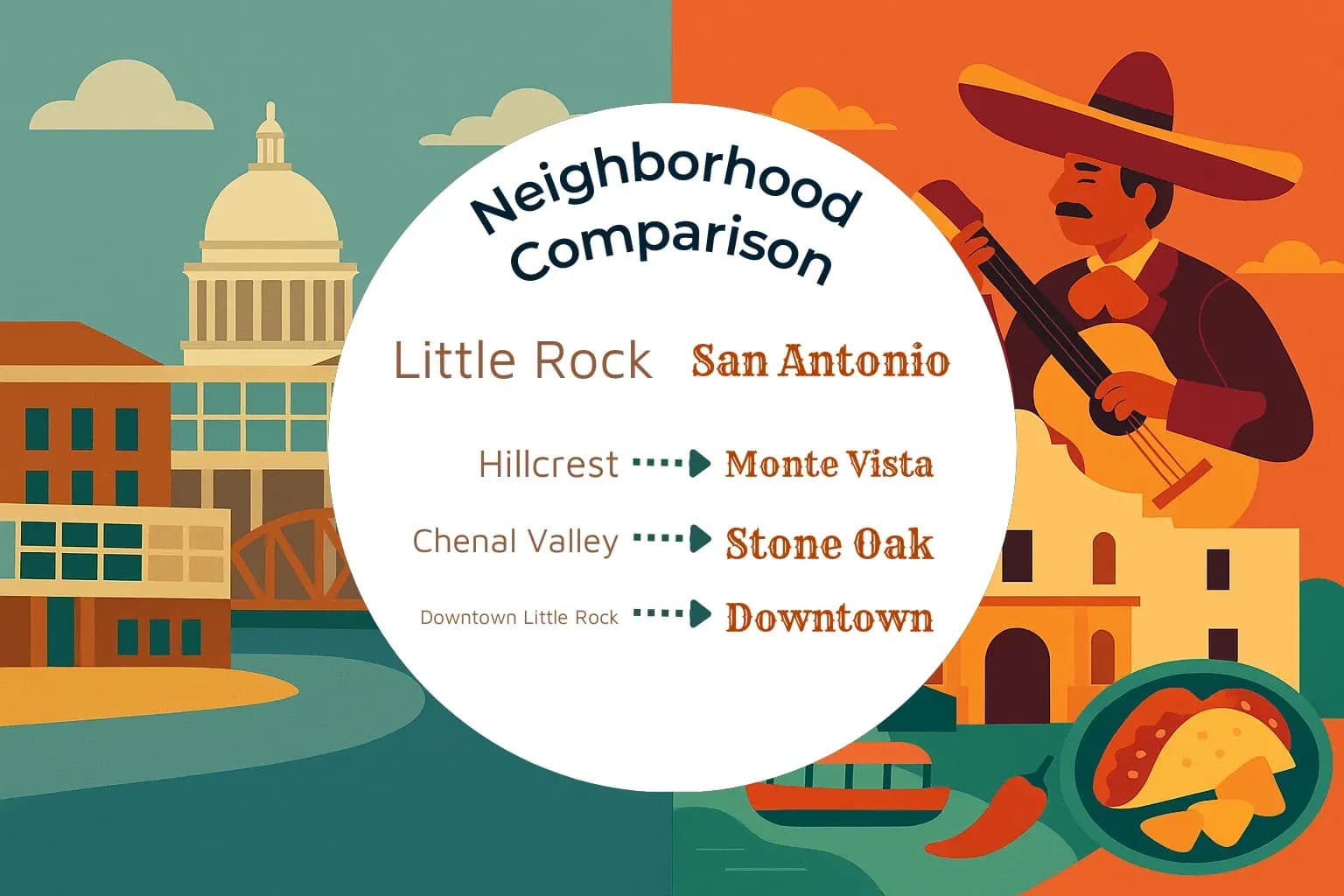 Little Rock vs San Antonio Neighborhood Comparison