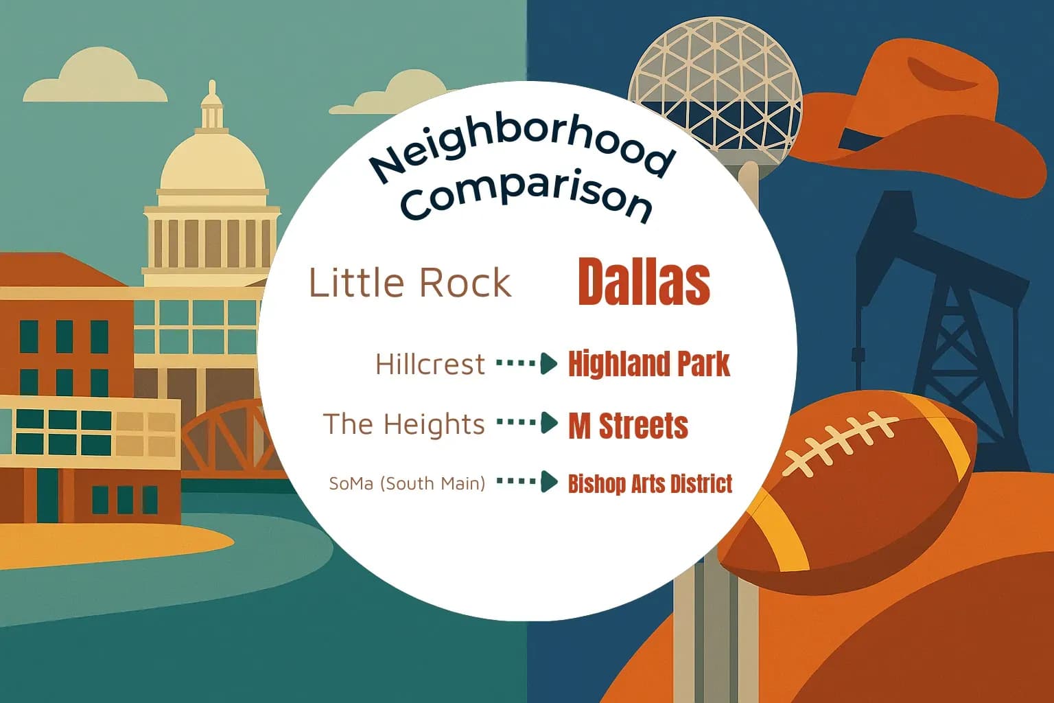 Little Rock vs Dallas Neighborhood Comparison