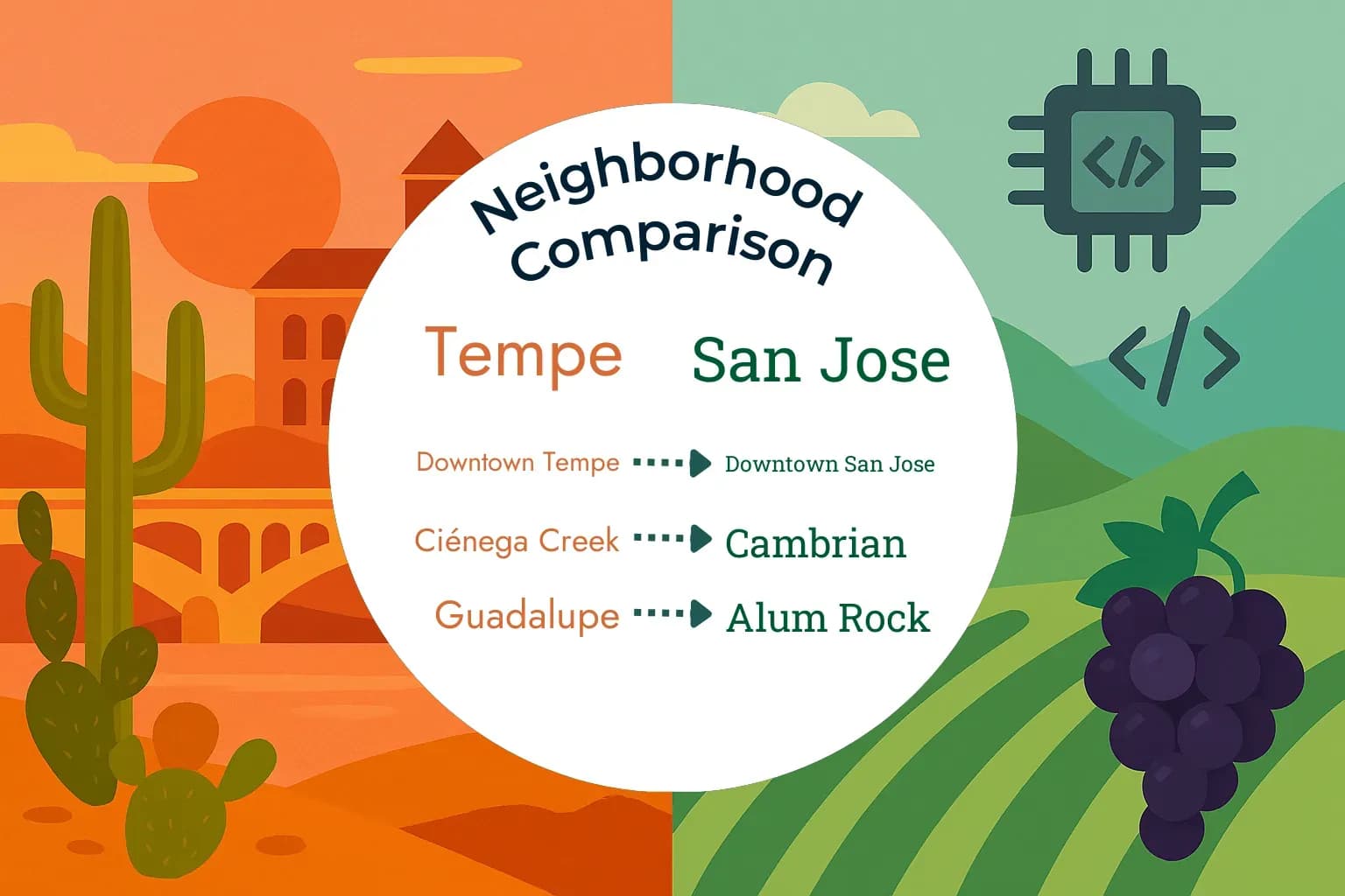 Tempe vs San Jose Neighborhood Comparison
