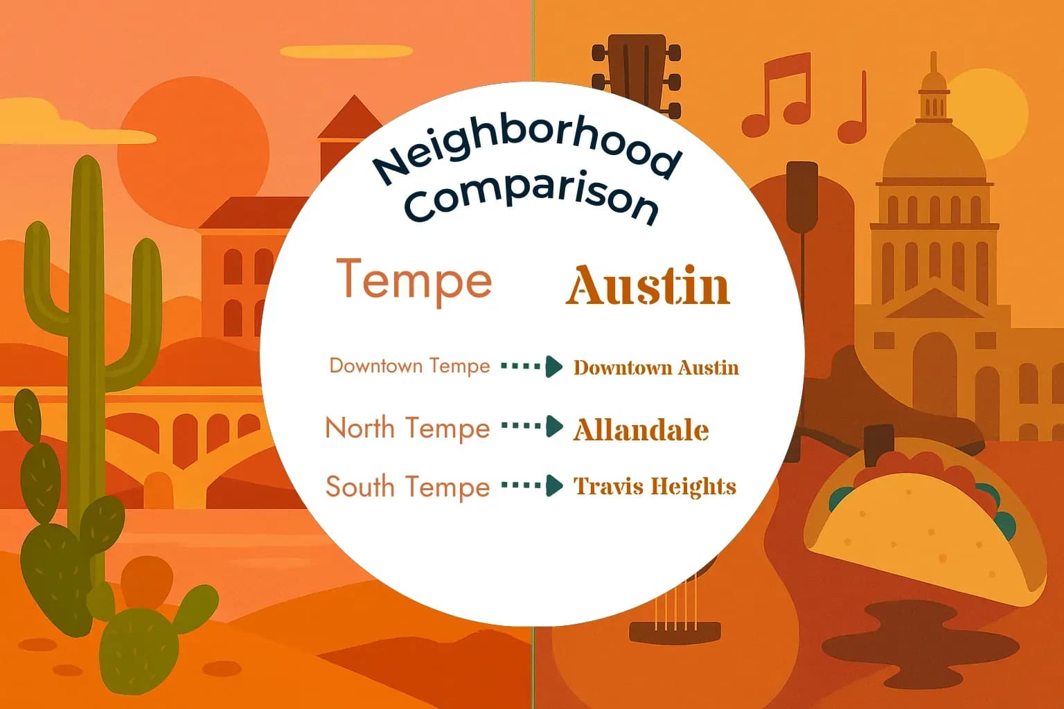 Tempe vs Austin Neighborhood Comparison