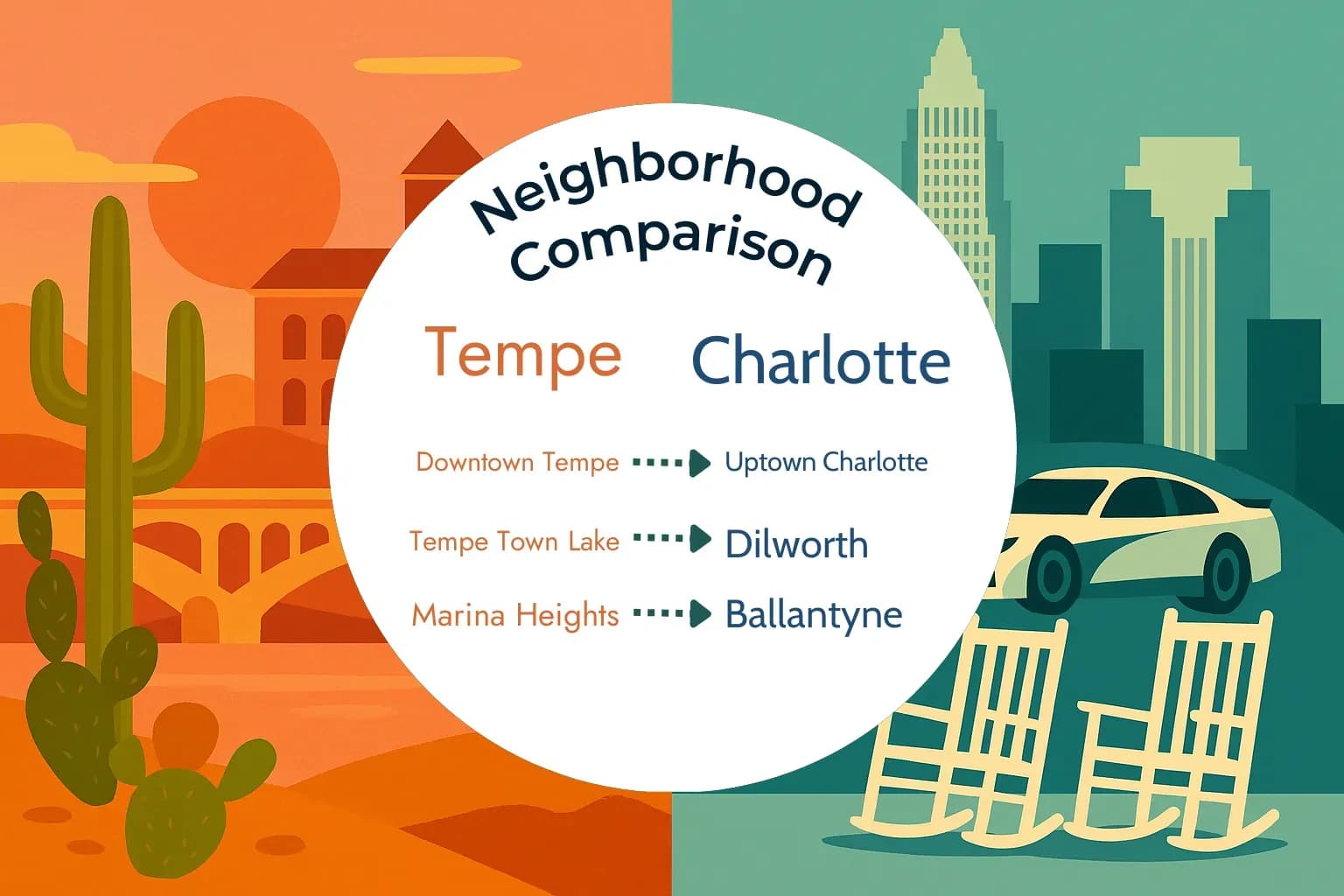 Tempe vs Charlotte Neighborhood Comparison