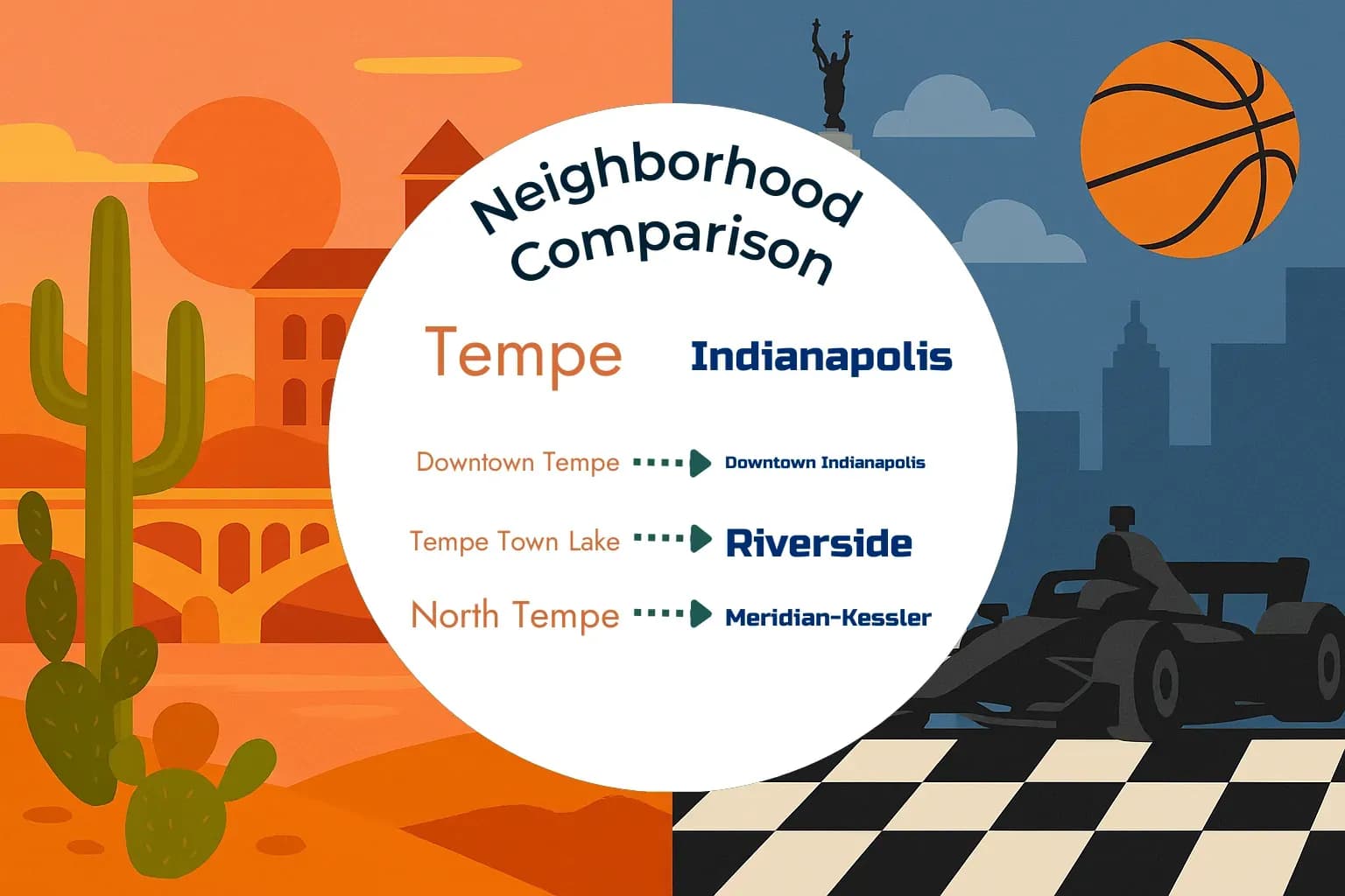 Tempe vs Indianapolis Neighborhood Comparison