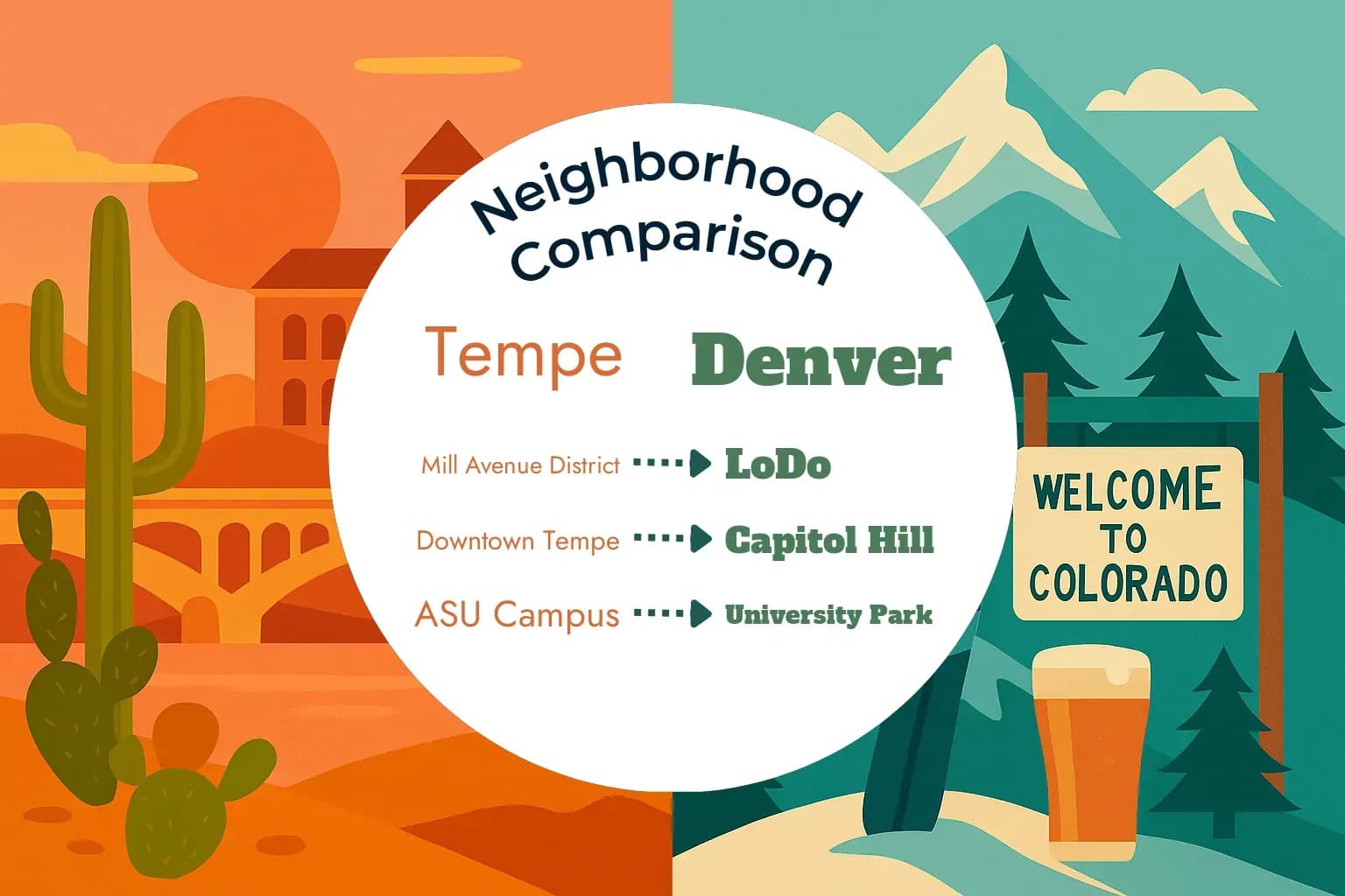 Tempe vs Denver Neighborhood Comparison