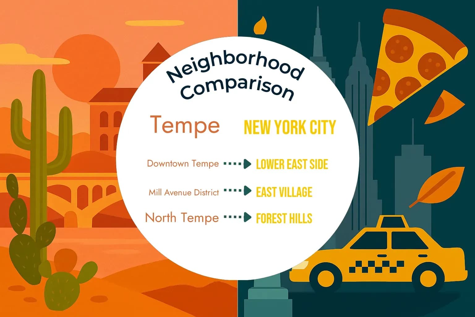 Tempe vs New York City Neighborhood Comparison