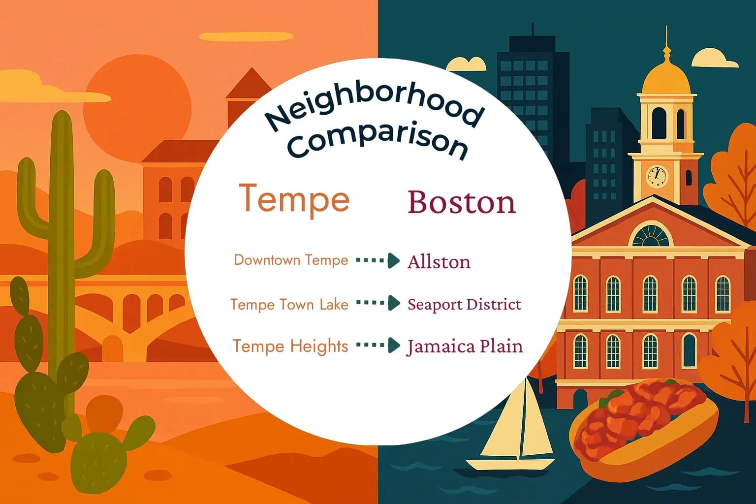 Tempe vs Boston Neighborhood Comparison