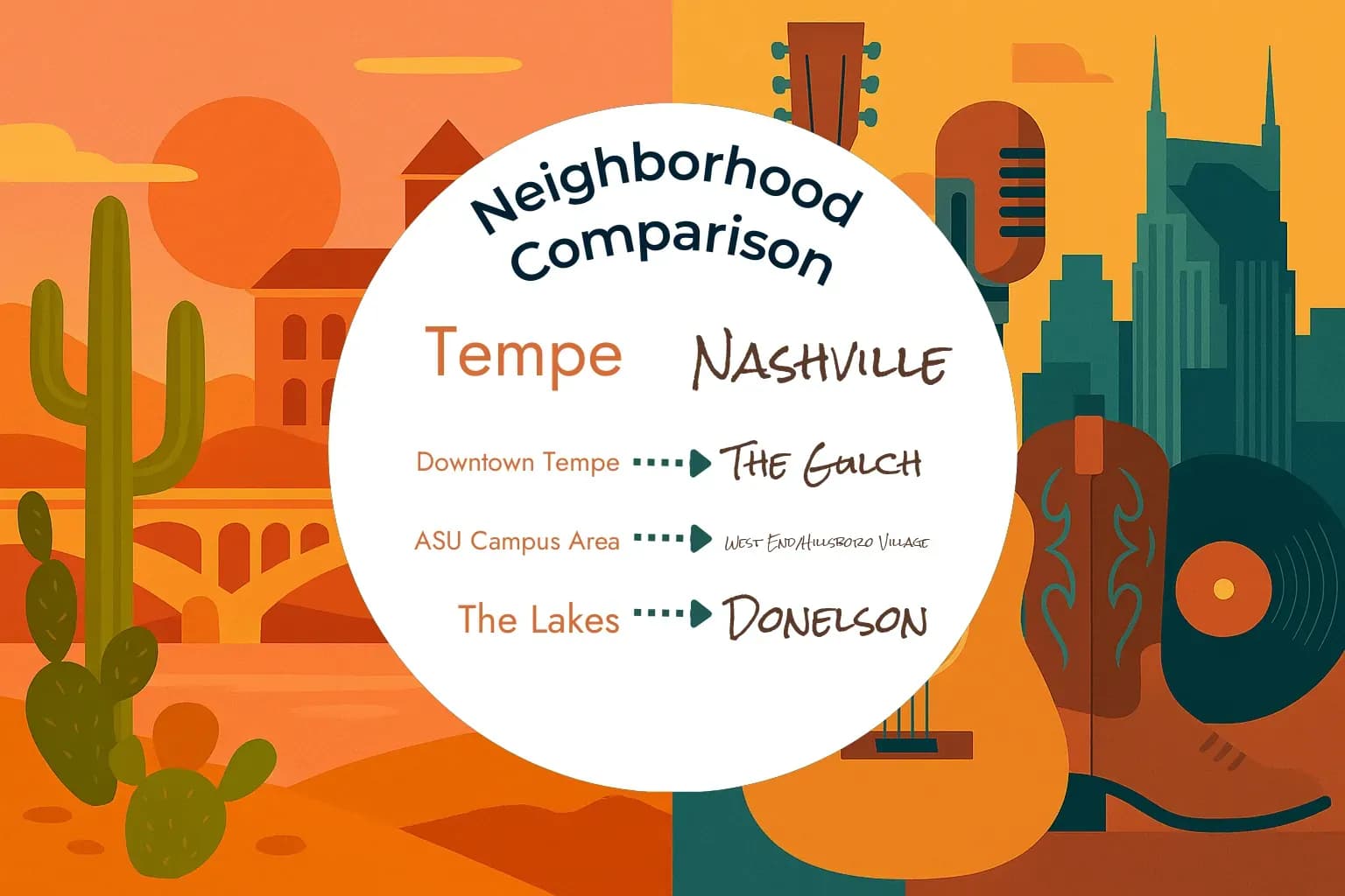 Tempe vs Nashville Neighborhood Comparison
