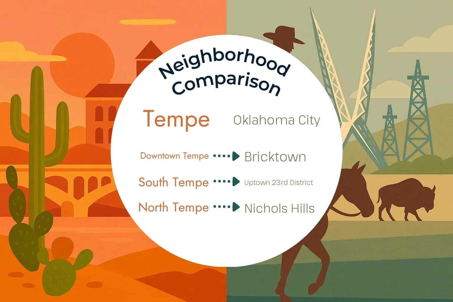 Tempe vs Oklahoma City Neighborhood Comparison