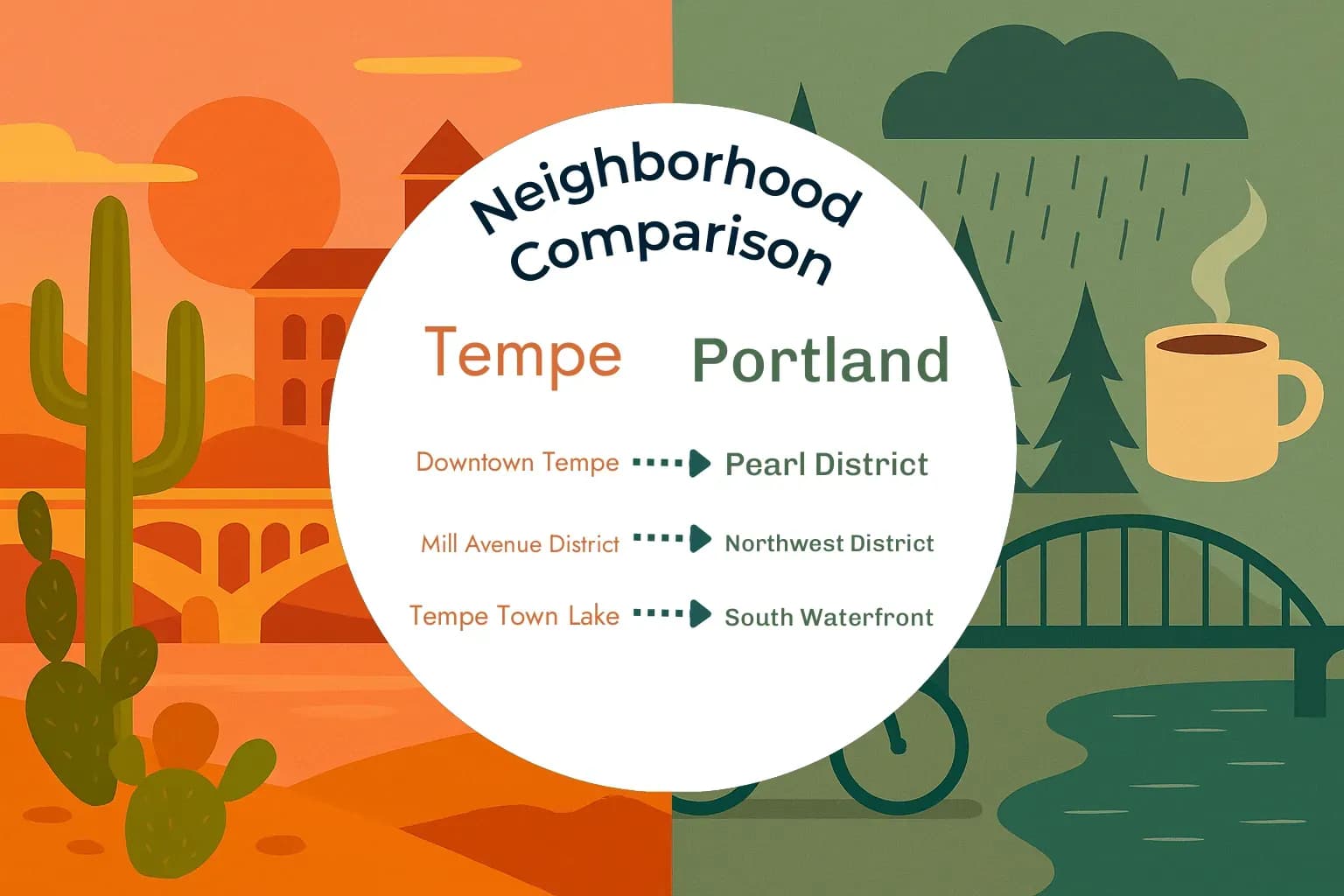 Tempe vs Portland Neighborhood Comparison