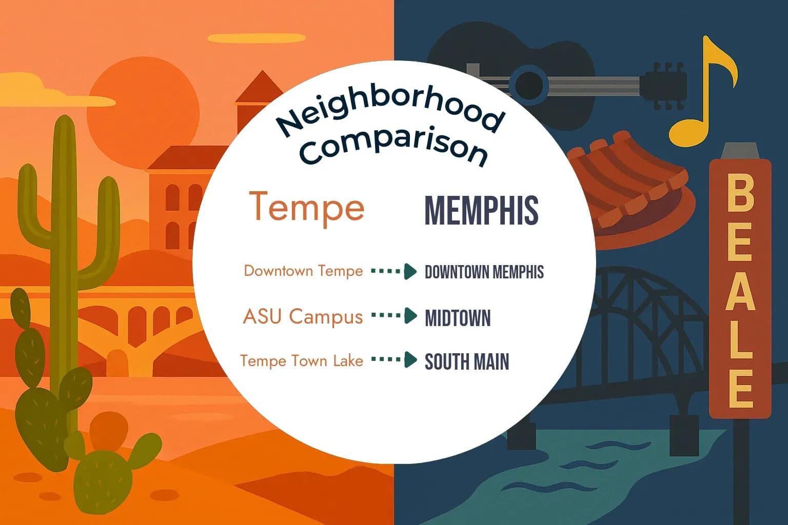 Tempe vs Memphis Neighborhood Comparison