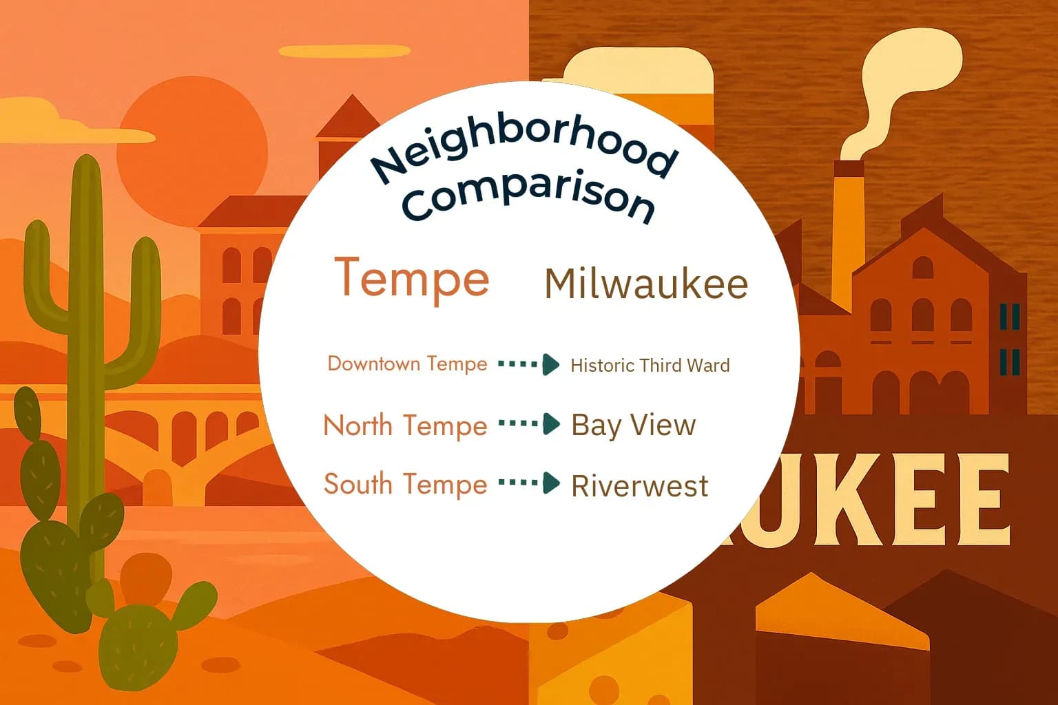 Tempe vs Milwaukee Neighborhood Comparison