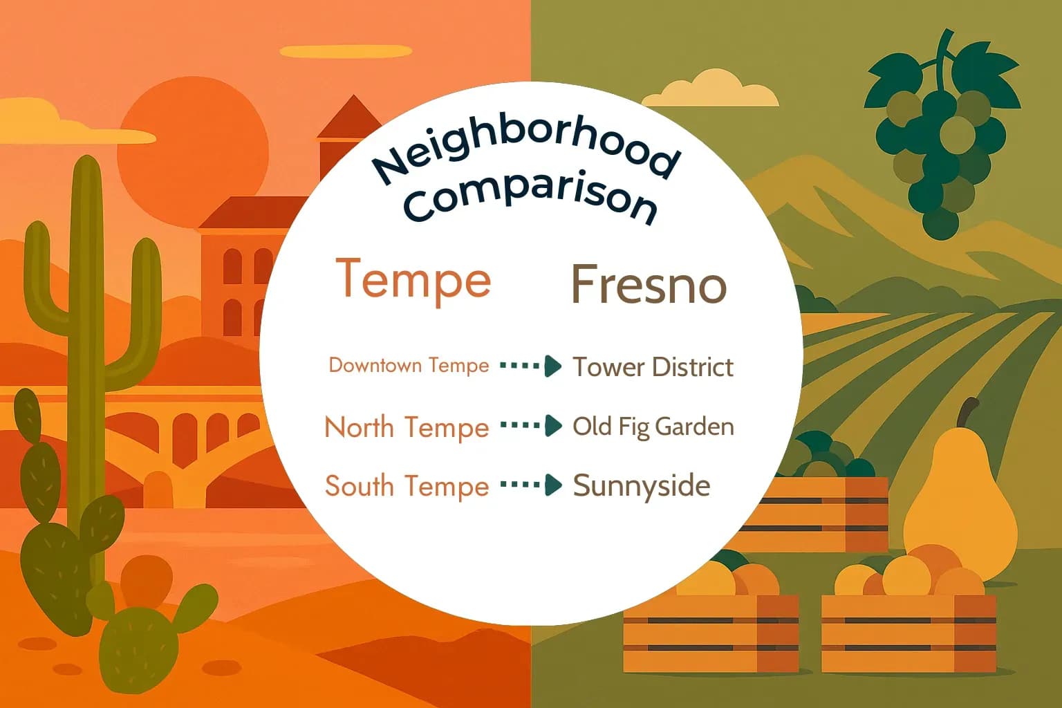Tempe vs Fresno Neighborhood Comparison