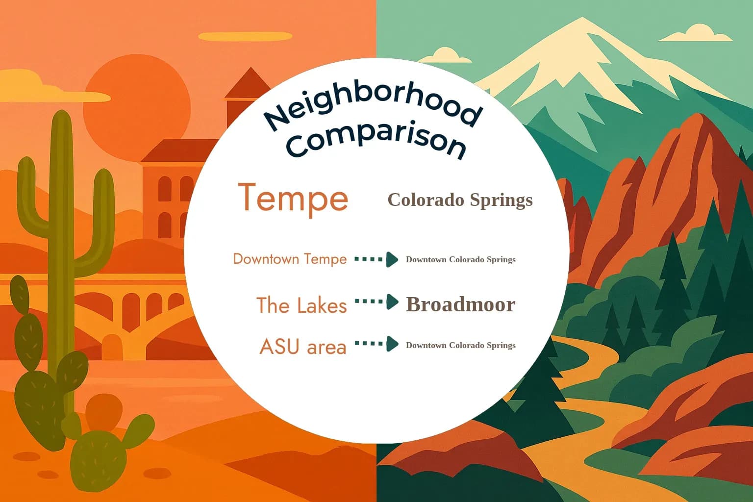 Tempe vs Colorado Springs Neighborhood Comparison