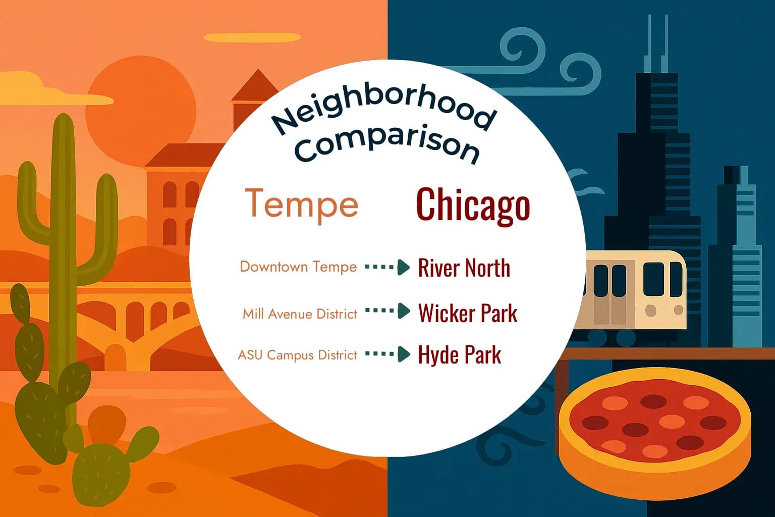 Tempe vs Chicago Neighborhood Comparison