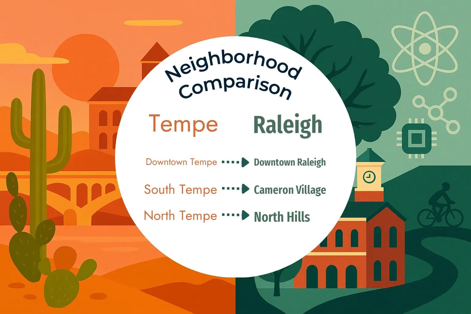 Tempe vs Raleigh Neighborhood Comparison