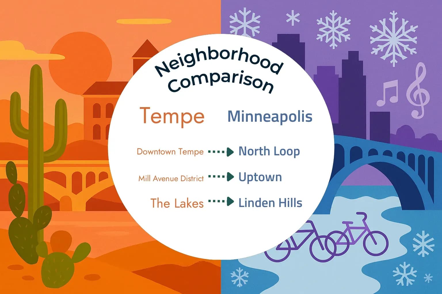 Tempe vs Minneapolis Neighborhood Comparison