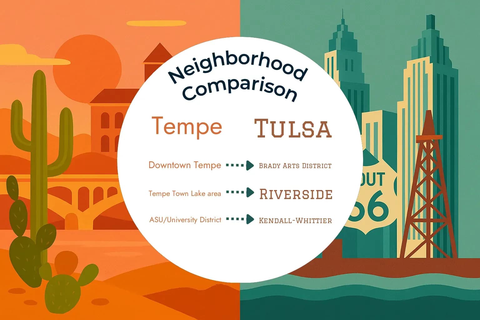 Tempe vs Tulsa Neighborhood Comparison