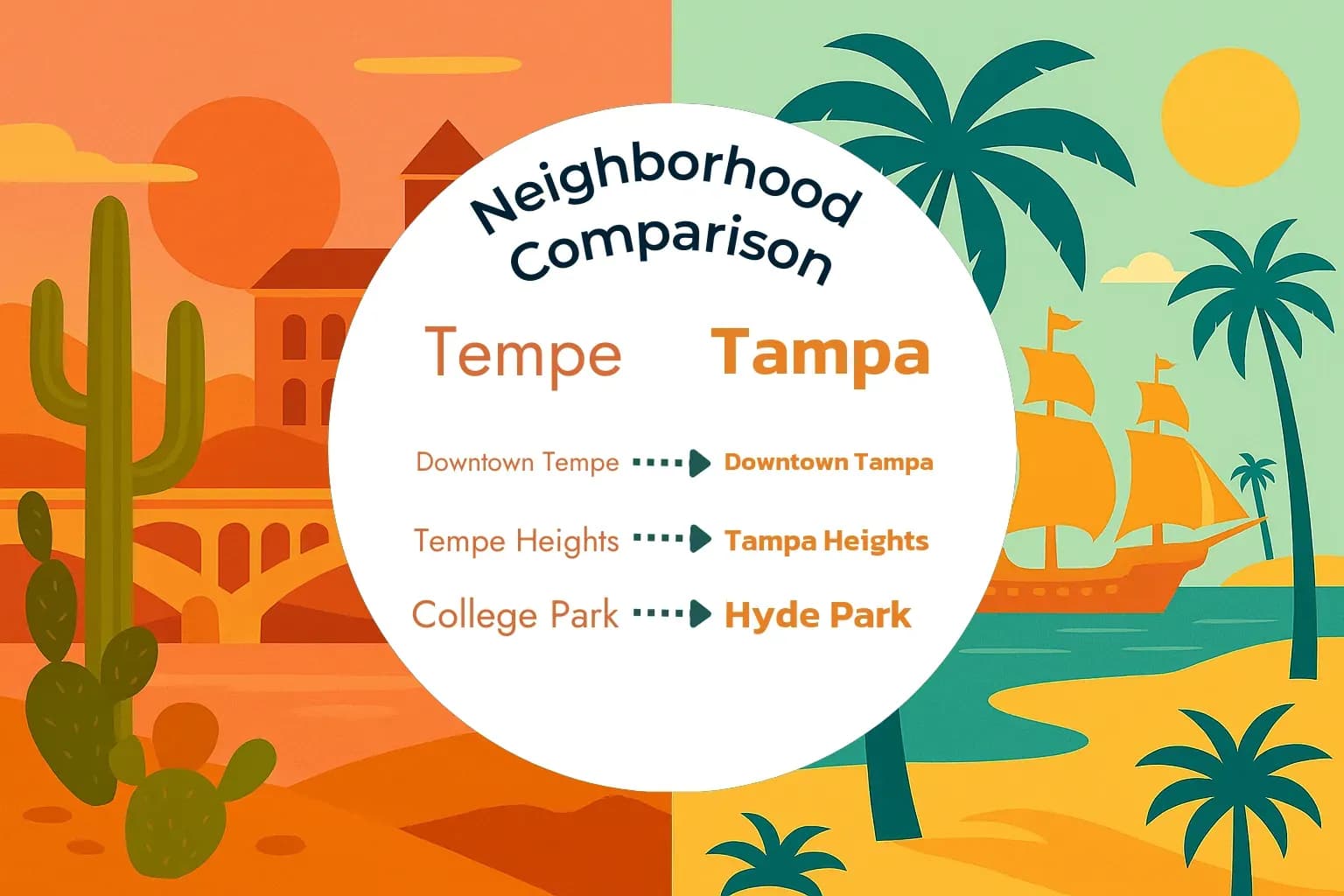 Tempe vs Tampa Neighborhood Comparison