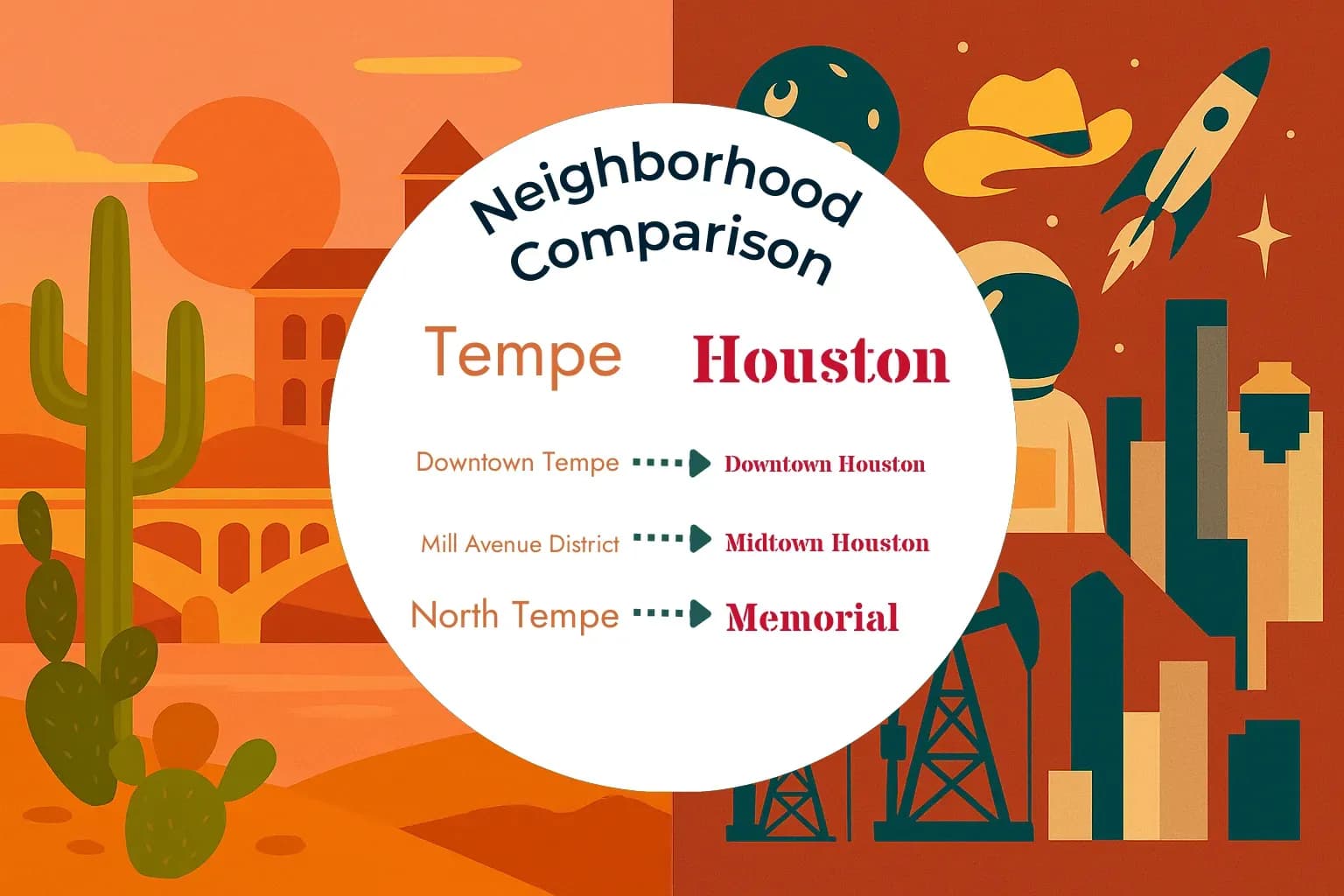 Tempe vs Houston Neighborhood Comparison