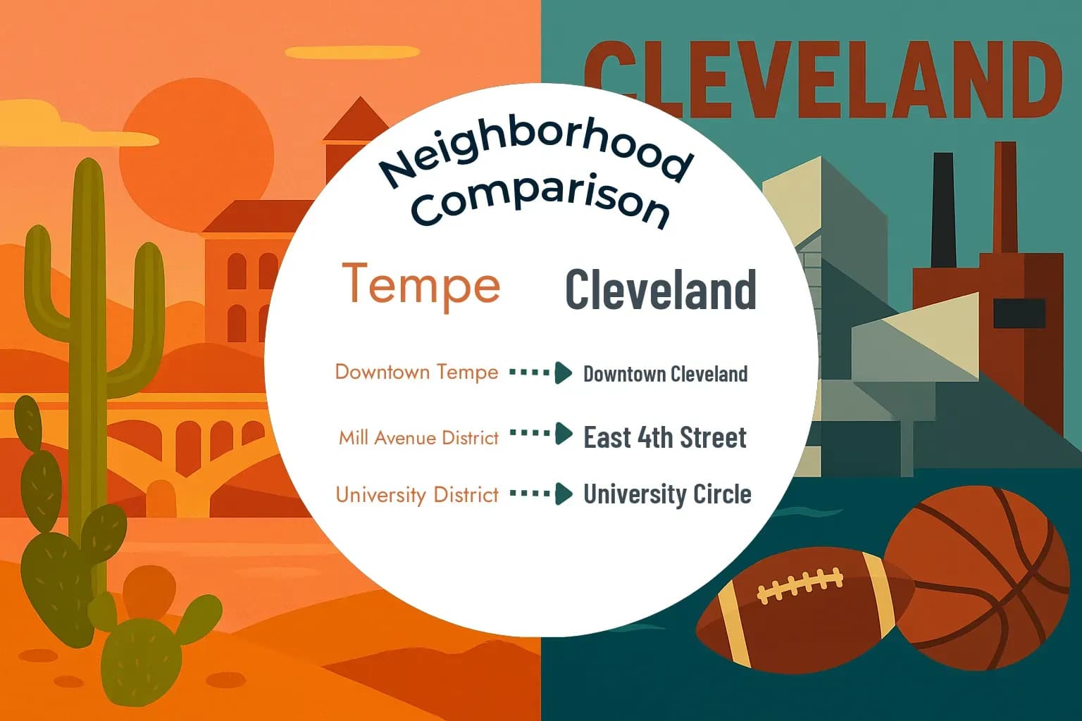 Tempe vs Cleveland Neighborhood Comparison