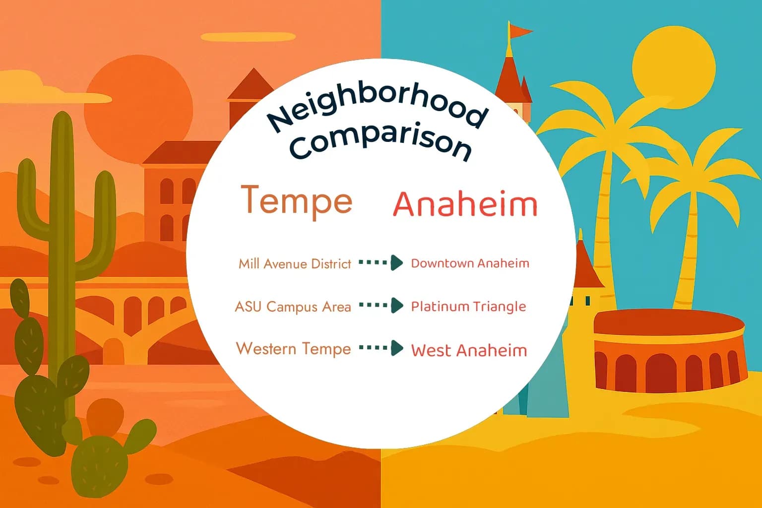 Tempe vs Anaheim Neighborhood Comparison