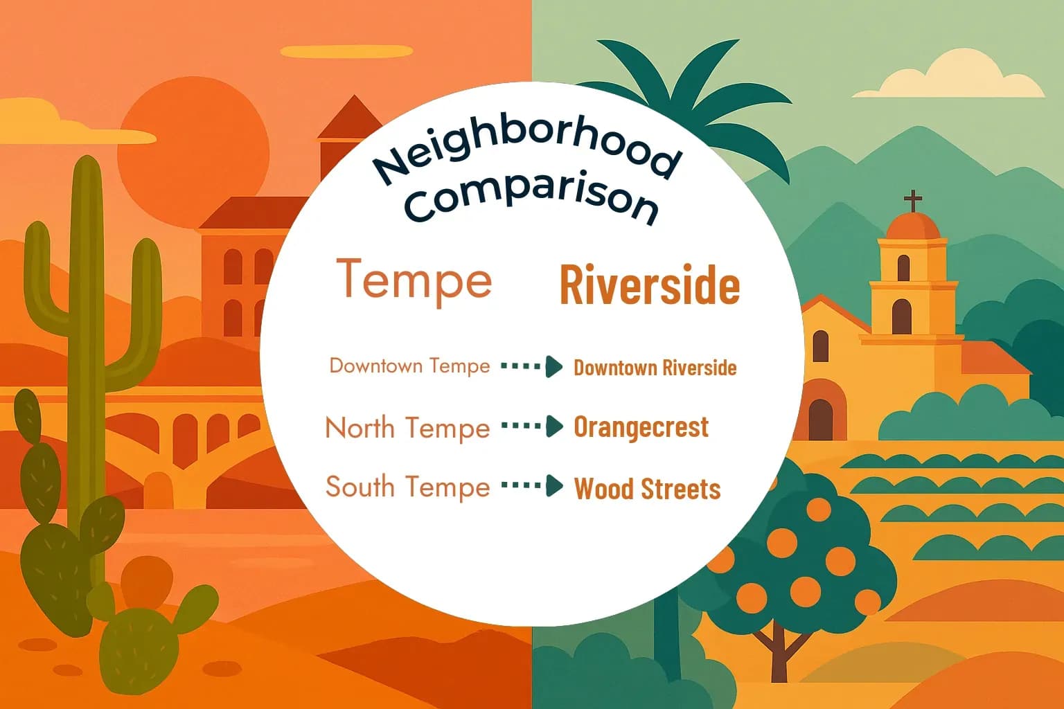 Tempe vs Riverside Neighborhood Comparison