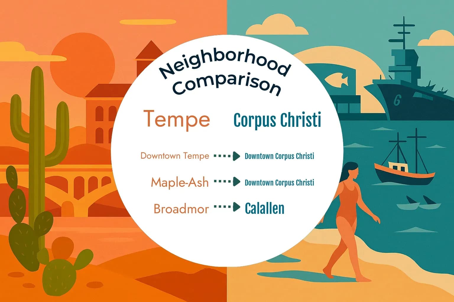 Tempe vs Corpus Christi Neighborhood Comparison