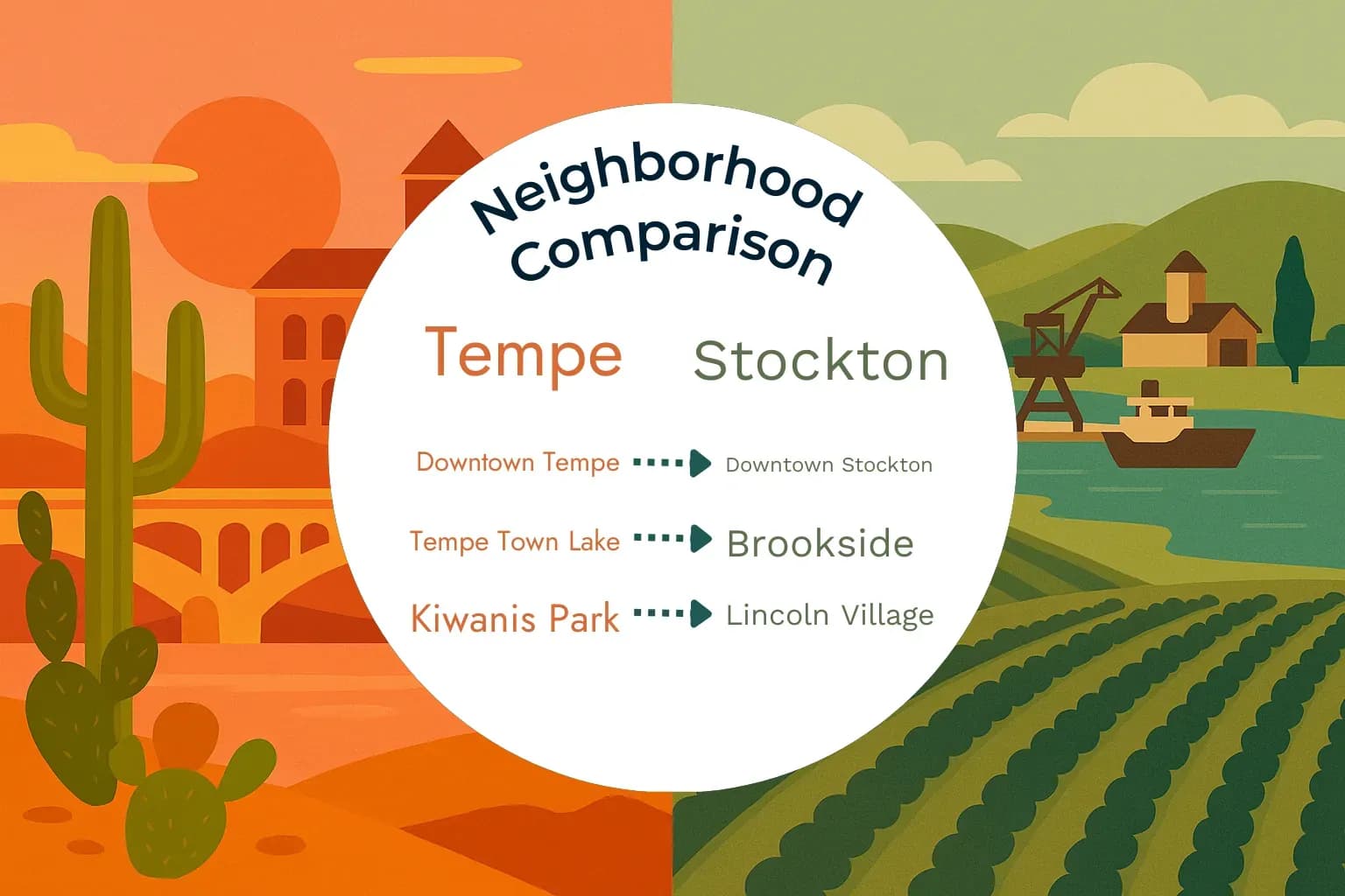 Tempe vs Stockton Neighborhood Comparison
