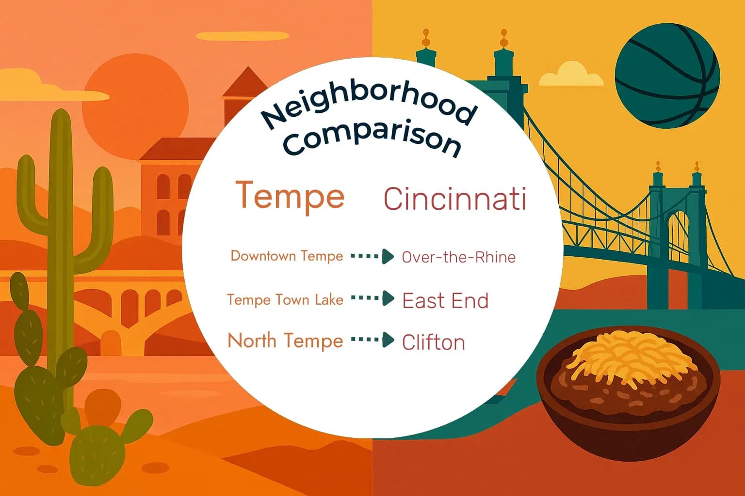 Tempe vs Cincinnati Neighborhood Comparison
