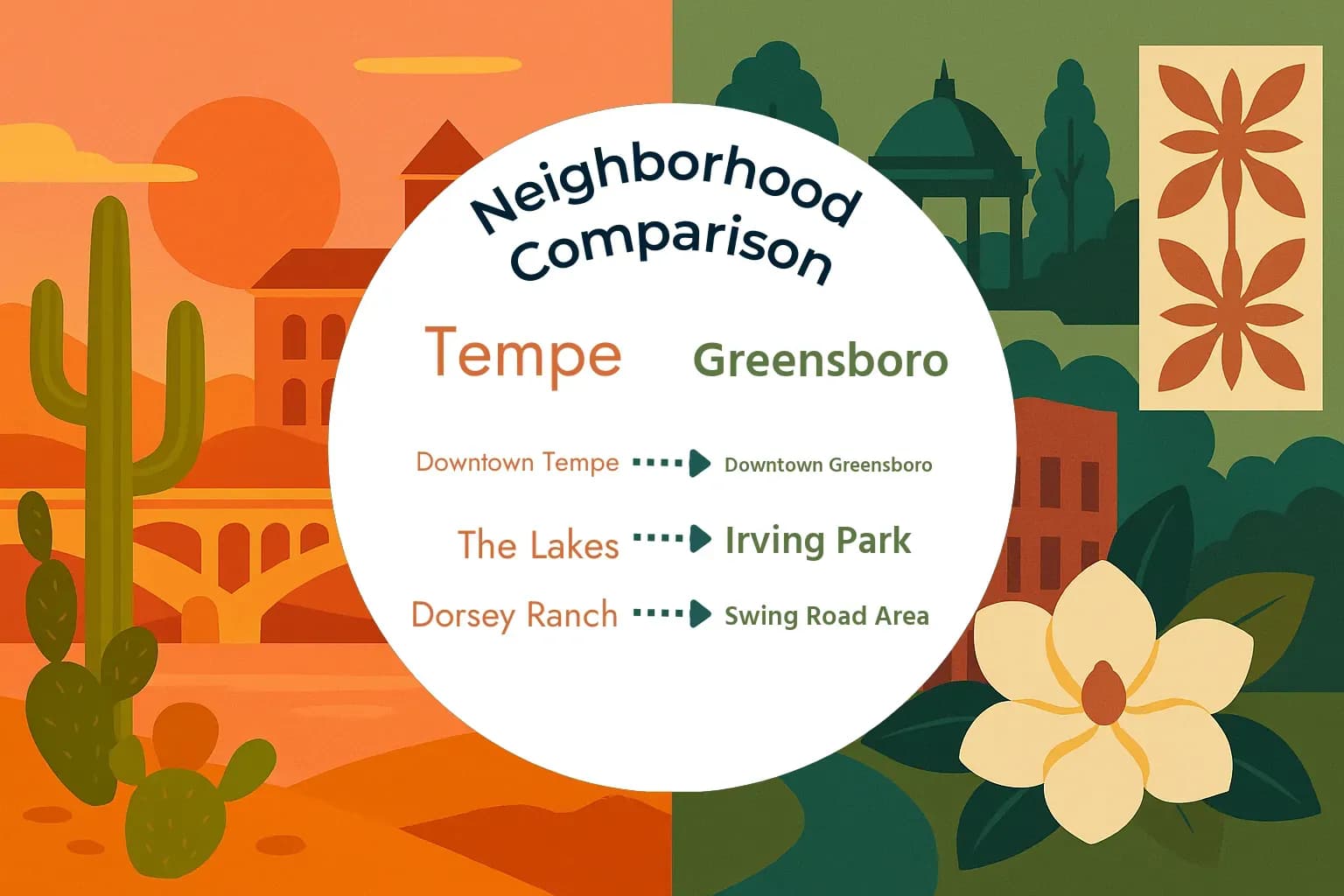 Tempe vs Greensboro Neighborhood Comparison